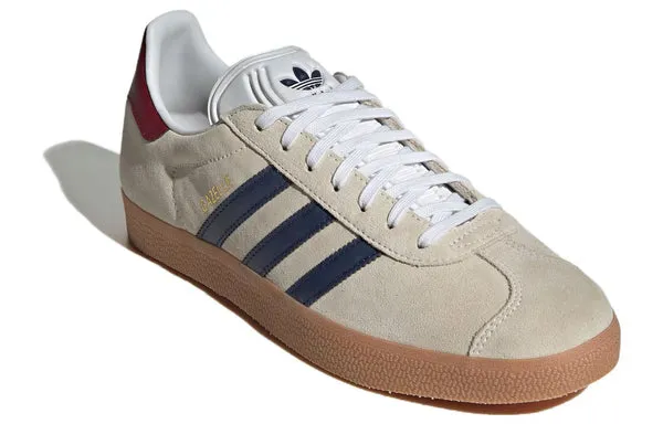 Adidas Originals Gazelle Indoor 'Off White Dark Blue Gum' Sneakers, white