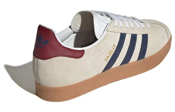 Adidas Originals Gazelle Indoor 'Off White Dark Blue Gum' Sneakers, white