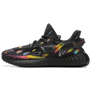 Adidas Originals Yeezy Boost 350 V2 Lifestyle Unisex Sneakers, Black/Multicolor