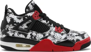 Air Jordan 4 Retro GS Tattoo Sneakers, Black