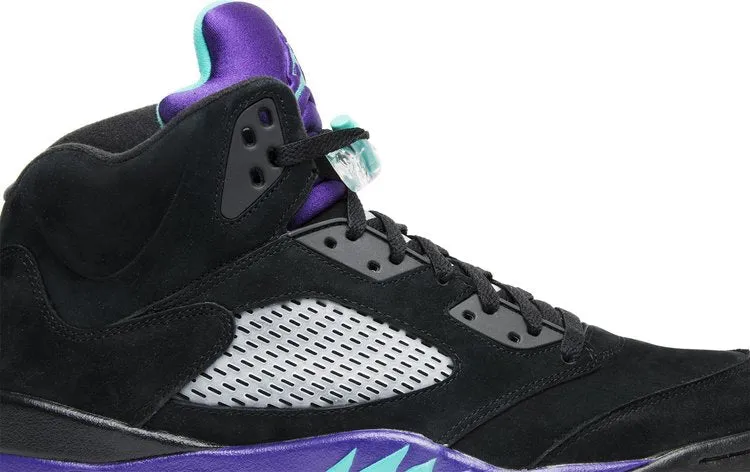 Air Jordan 5 Retro Black Grape Sneakers, black