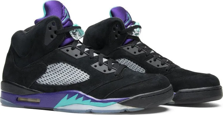 Air Jordan 5 Retro Black Grape Sneakers, black