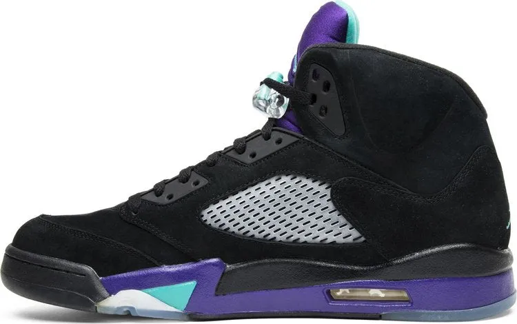 Air Jordan 5 Retro Black Grape Sneakers, black