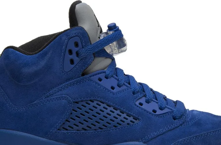 Air Jordan 5 Retro GS Blue Suede sneakers, blue