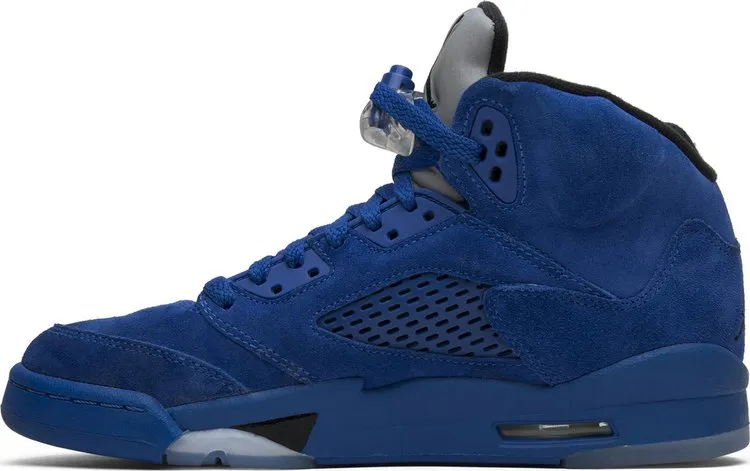 Air Jordan 5 Retro GS Blue Suede sneakers, blue