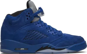 Air Jordan 5 Retro GS Blue Suede sneakers, blue