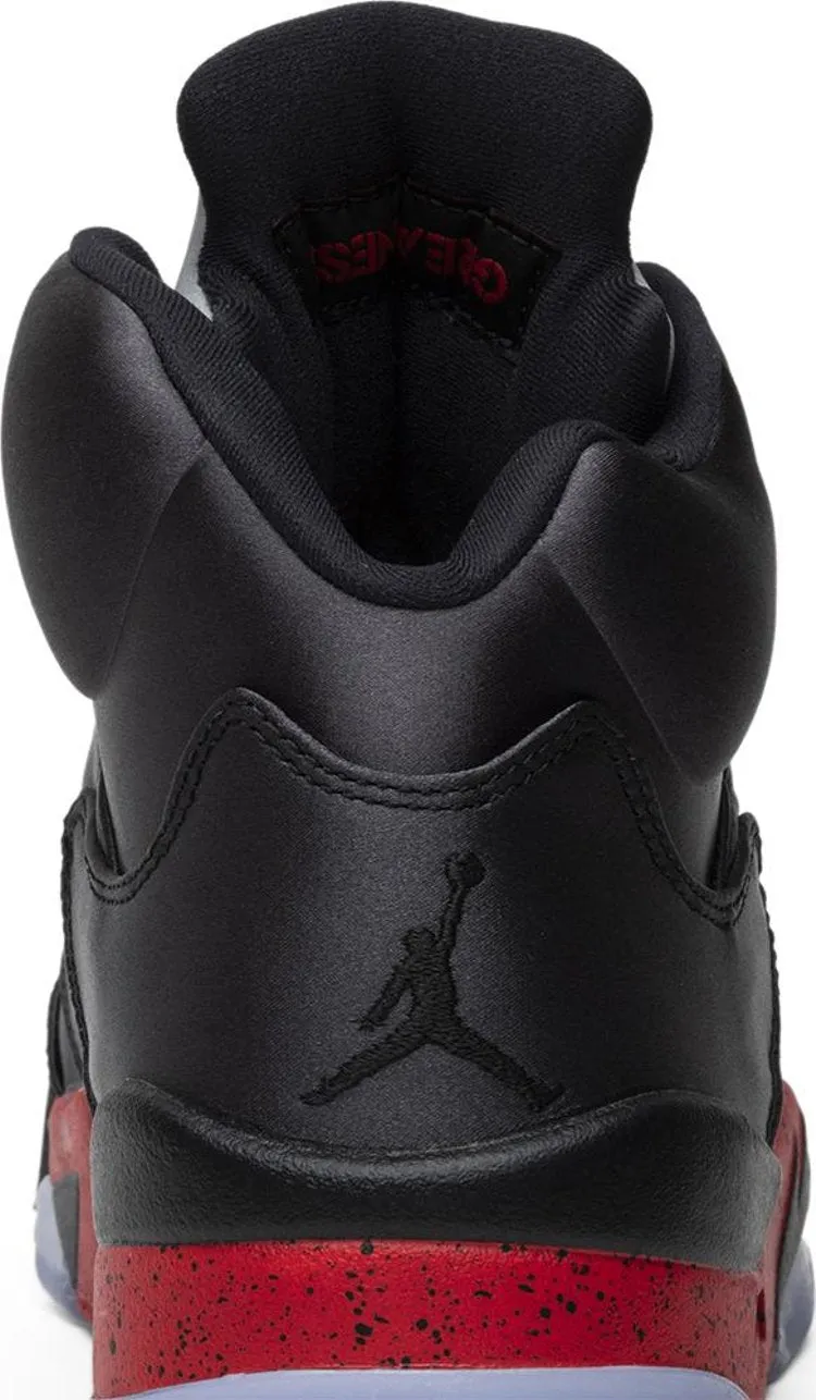 Air Jordan 5 Retro Satin Bred Sneakers, Black