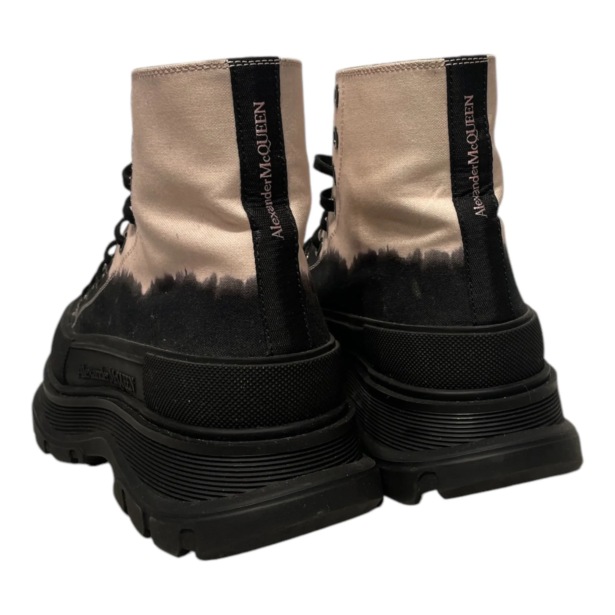 Alexander McQueen/Hi-Sneakers/EU 42/Border/Cotton/PNK/Slick Dip Dye Canvas Boot