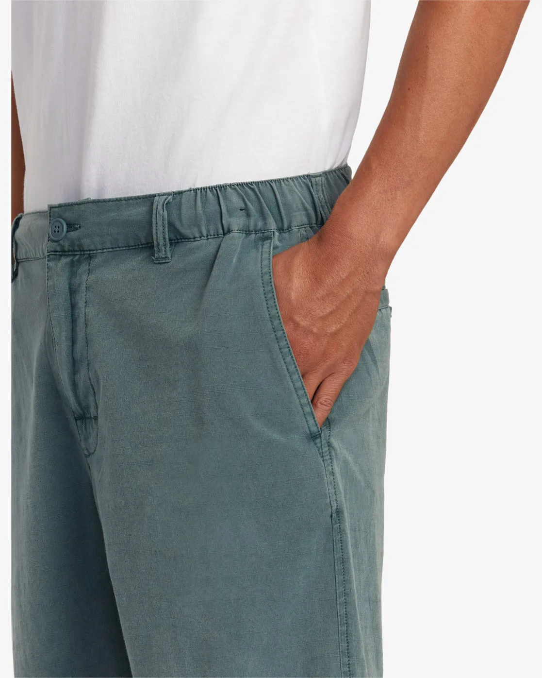 All Time Rinsed Coastal Hybrid Shorts 19” - Balsam Green