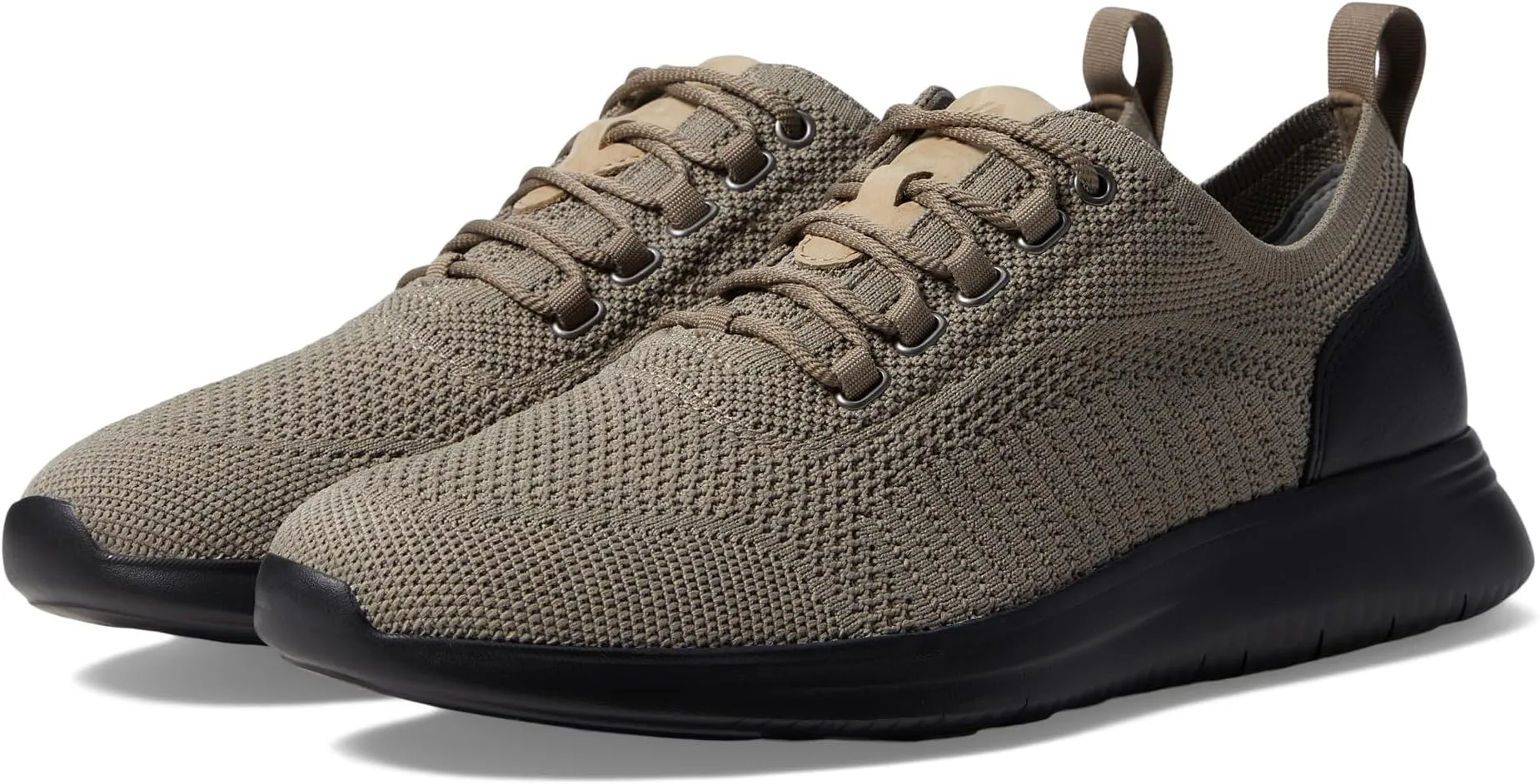 Amherst Knit U-Throat Johnston & Murphy Sneakers, Taupe