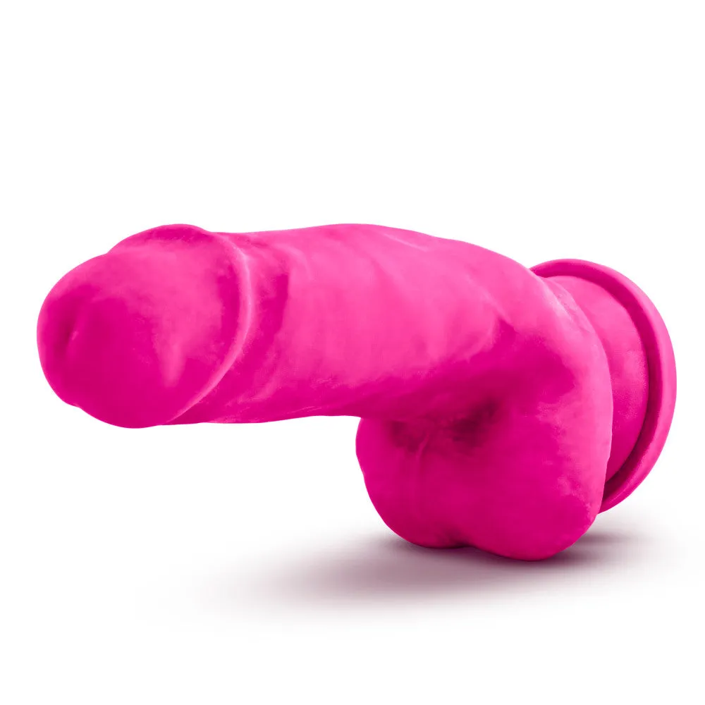 Au Naturel Bold By Blush® | Beefy Realistic Pink 7-Inch Long Dildo With Balls & Suction Cup Base