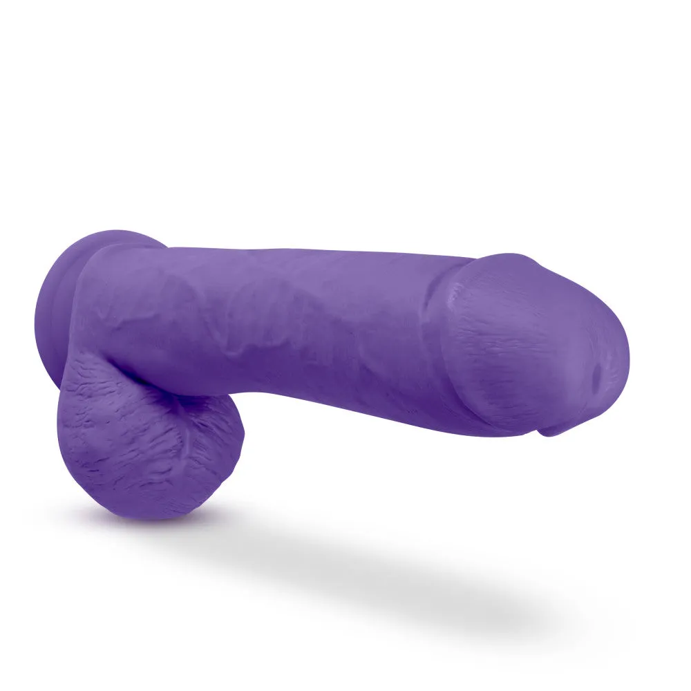 Au Naturel Bold By Blush® | Big John Realistic Purple 11.5-Inch Long Dildo With Balls & Suction Cup Base