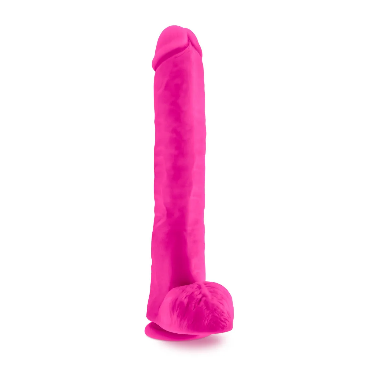 Au Naturel Bold By Blush® | Daddy Realistic Pink 14-Inch Long Dildo With Balls & Suction Cup Base