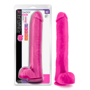 Au Naturel Bold By Blush® | Daddy Realistic Pink 14-Inch Long Dildo With Balls & Suction Cup Base