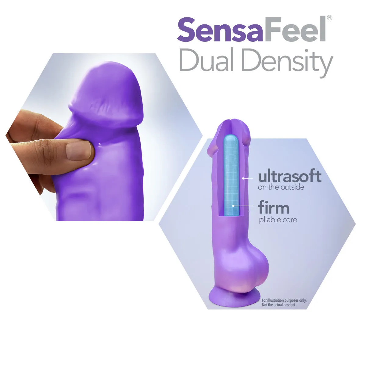 Au Naturel Bold By Blush® | Daddy Realistic Purple 14-Inch Long Dildo With Balls & Suction Cup Base