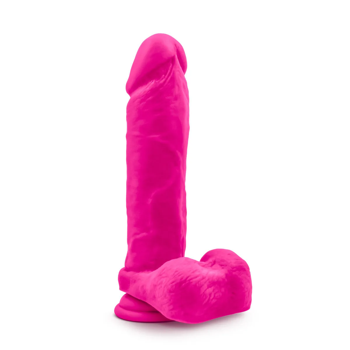 Au Naturel Bold By Blush® | Massive Realistic Pink 9-Inch Long Dildo With Balls & Suction Cup Base