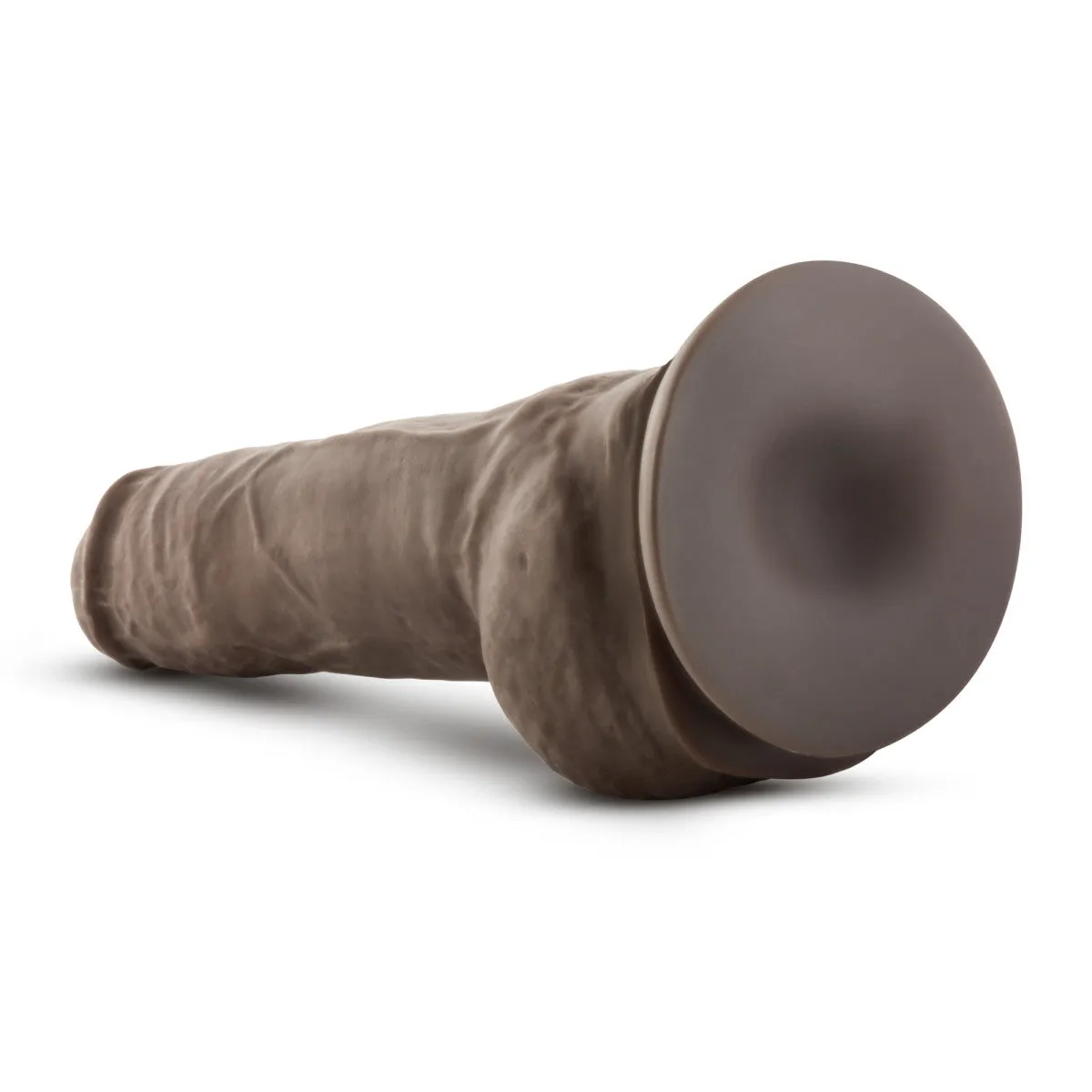 Au Naturel By Blush® | Big Boy Realistic Chocolate 10-Inch Long Dildo With Balls & Suction Cup Base