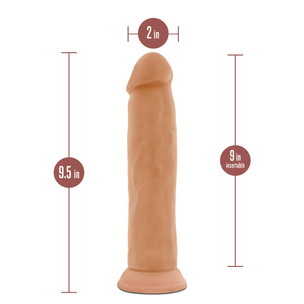 Au Naturel By Blush® | Carlos Realistic Mocha 9.5-Inch Long Dildo With Suction Cup Base