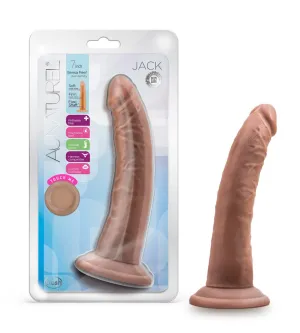 Au Naturel By Blush® | Jack Realistic Mocha 7.5-Inch Long Dildo With Suction Cup Base