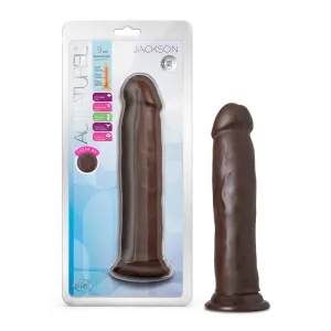 Au Naturel By Blush® | Jackson Realistic Chocolate 9.5-Inch Long Dildo With Suction Cup Base