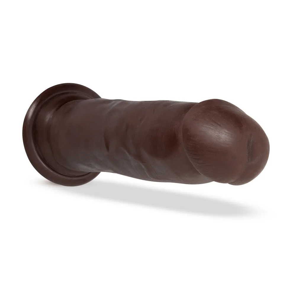 Au Naturel By Blush® | Jackson Realistic Chocolate 9.5-Inch Long Dildo With Suction Cup Base