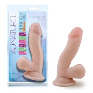 Au Naturel By Blush® | Realistic Beige 6.5-Inch Long Dildo With Balls & Suction Cup Base