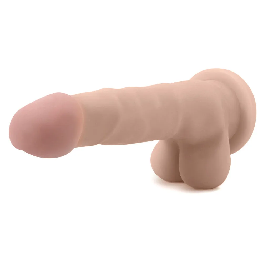 Au Naturel By Blush® | Realistic Beige 7.5-Inch Long Dildo With Balls & Suction Cup Base