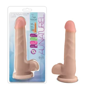 Au Naturel By Blush® | Realistic Beige 7.5-Inch Long Dildo With Balls & Suction Cup Base