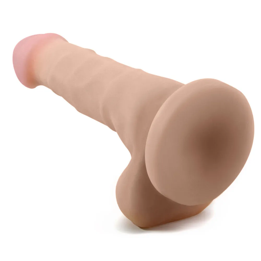 Au Naturel By Blush® | Realistic Beige 7.5-Inch Long Dildo With Balls & Suction Cup Base