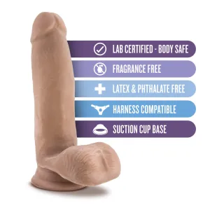 Au Naturel By Blush® | Realistic Latin 7-Inch Long Dildo With Balls & Suction Cup Base