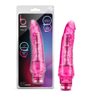 B Yours By Blush® | Vibe 7 Realistic Pink 8.5-Inch Long Vibrating Dildo