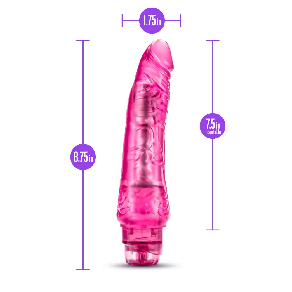 B Yours By Blush® | Vibe 7 Realistic Pink 8.5-Inch Long Vibrating Dildo