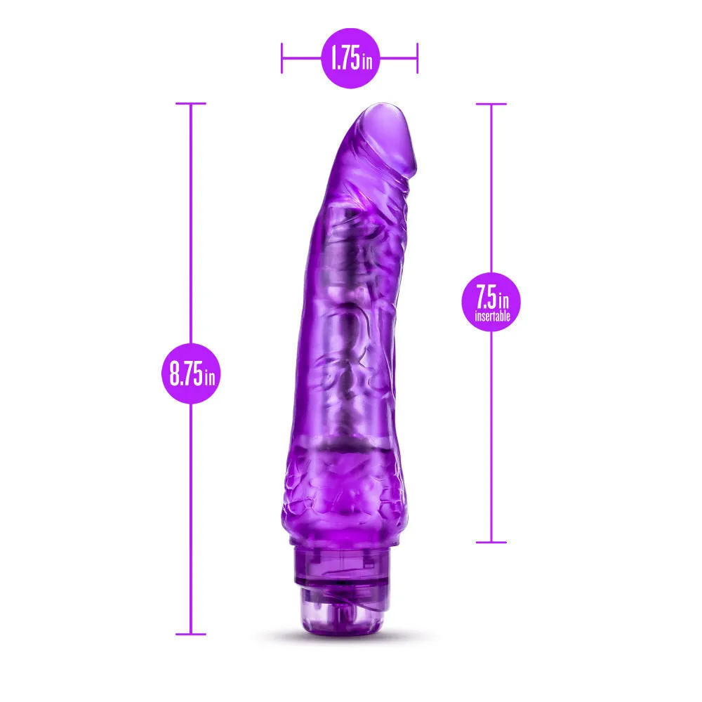 B Yours By Blush® | Vibe 7 Realistic Purple 8.5-Inch Long Vibrating Dildo