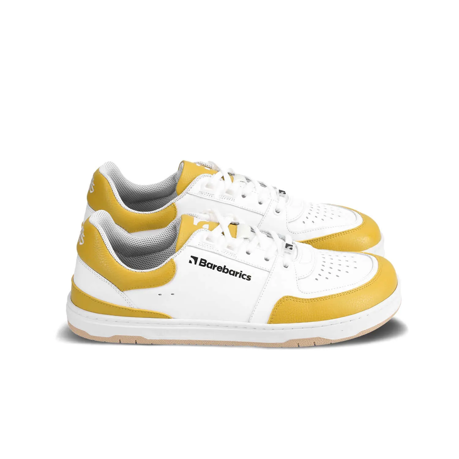 Barefoot Sneakers Barebarics Wave - White & Sunset Yellow