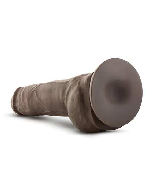 Blush Au Natural 10" Big Boy Dildo with Balls - Chocolate