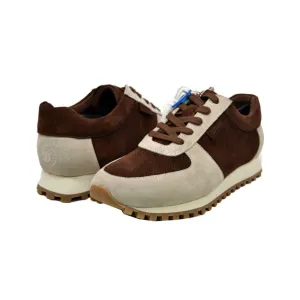 British Walkers Surrey Men's Brown and Beige Leather and Suede Sneakers