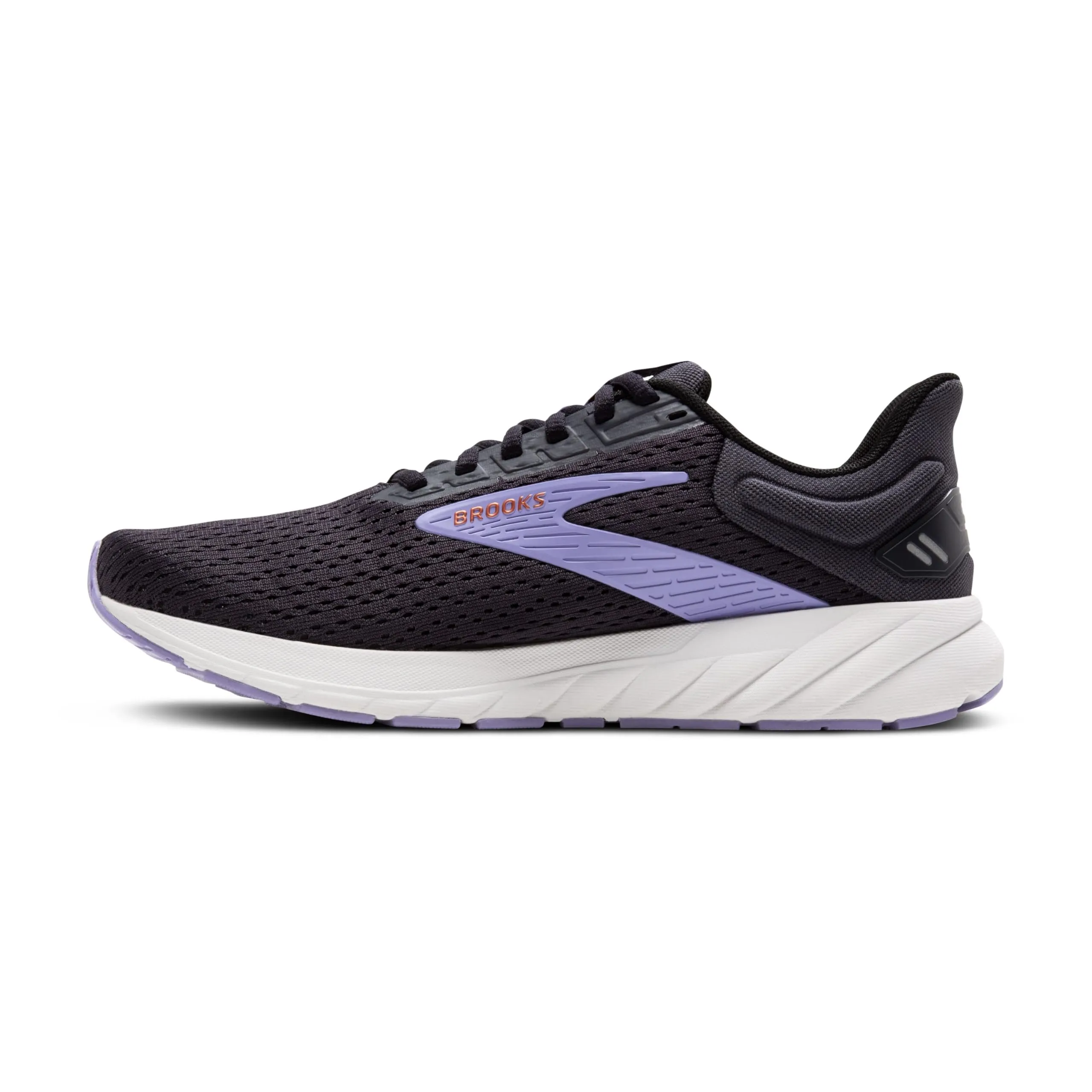 Brooks Women’s Anthem 6 Neutral Running Shoe - Ebony/Lavender/Copper - 8 Medium