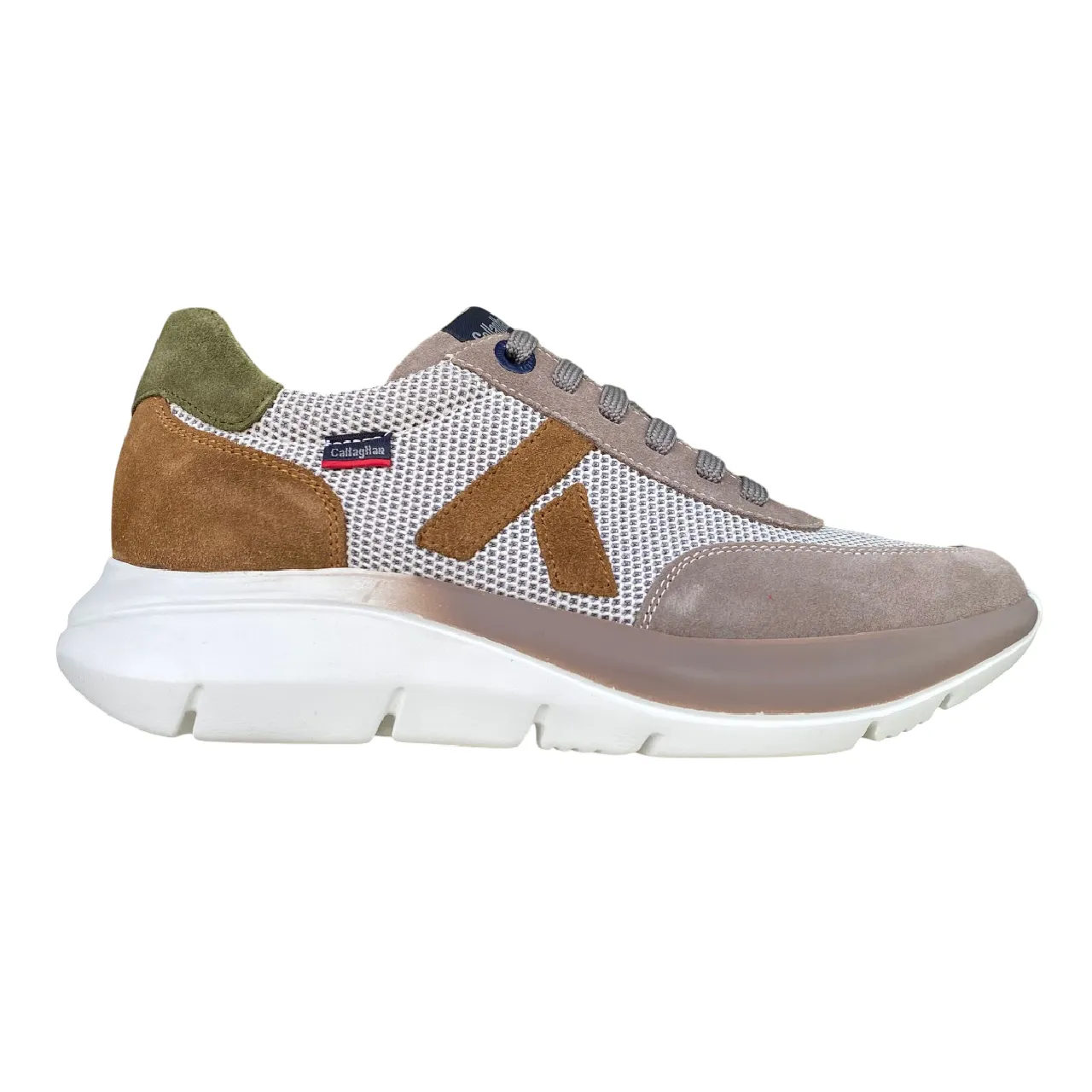 CallagHan scarpa sneakers da uomo Algoritmo Luxe 61202 beige-bianco