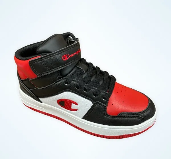 Champion scarpa sneakers da bambino Rebound 2.0 Mid S32265-CHA-KK001 nero-bianco-rosso