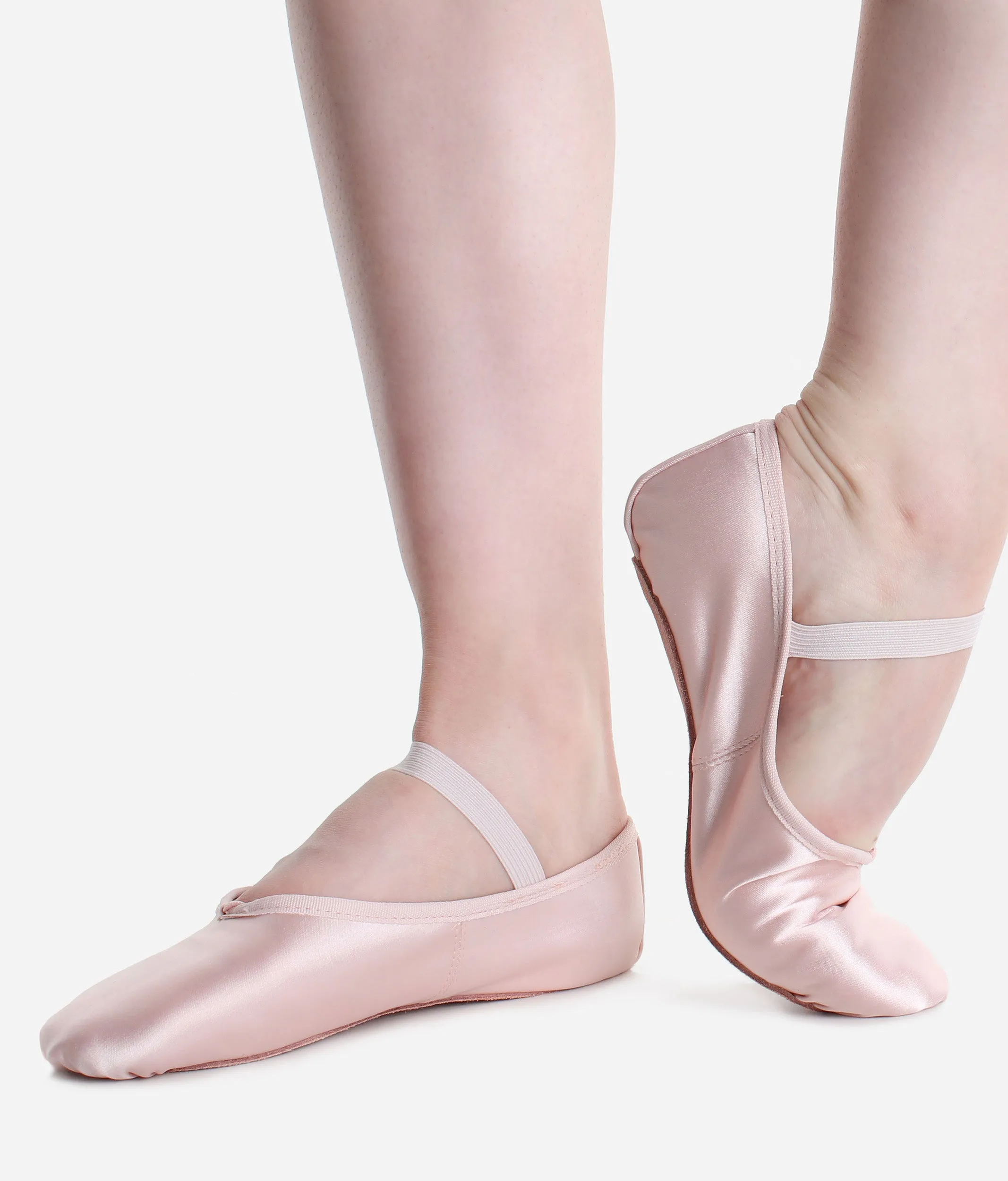 Child's Full Sole, Satin Ballet Shoes - BAE16