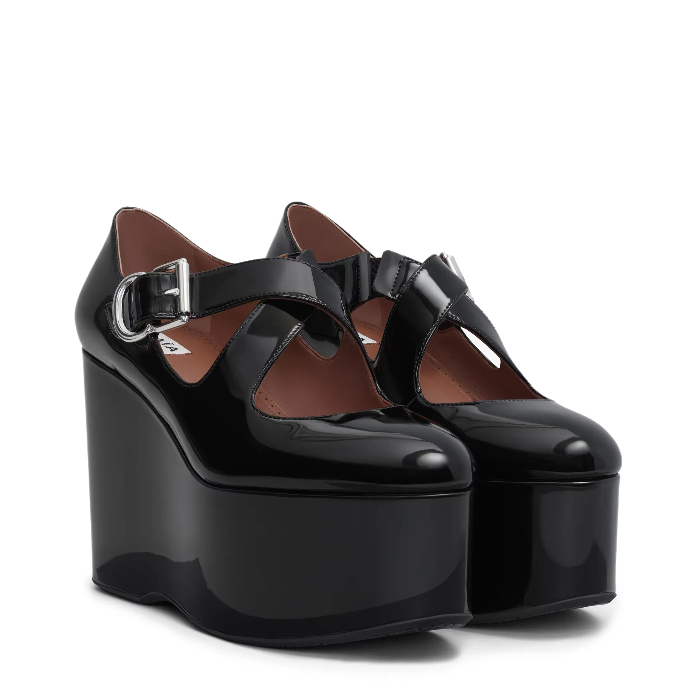 Criss Cross Wedges, Patent Black