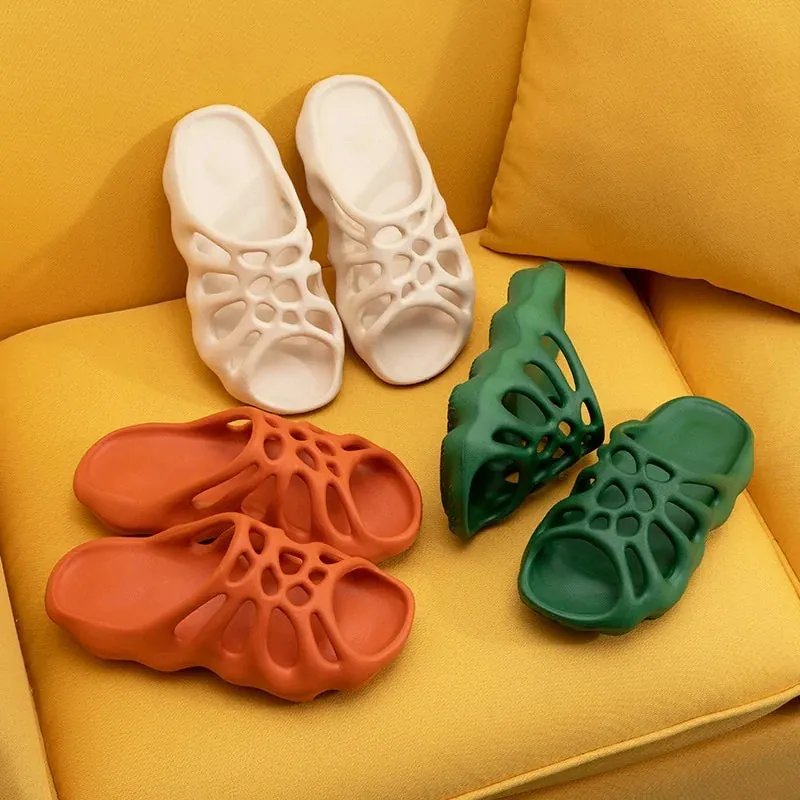 Cut Out Platform Slippers Women