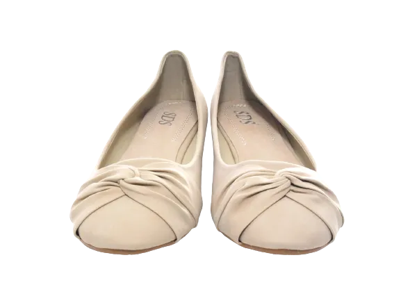 Damen Slipper Keilabsatz Ballerina Loafer Mokassins Slip On Flats Freizeit Beige # 8074