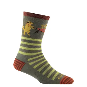 Darn Tough Women's Animal Haus Crew Lightweight Lifestyle Sock in Herb Gray Dog