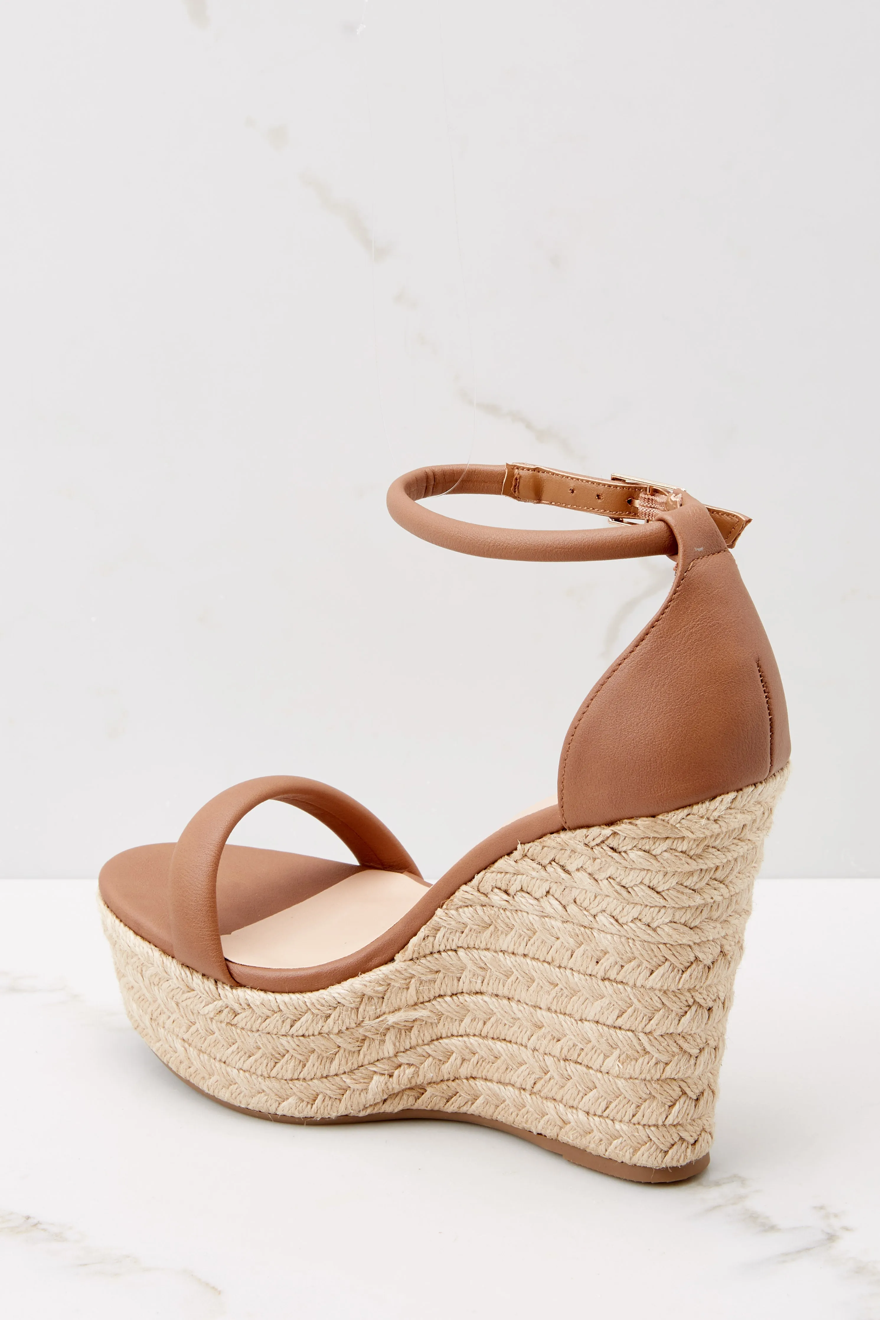 Evening Essential Tan Wedge Sandals