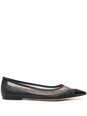 FENDI Pointy-Toe Ballet Flats