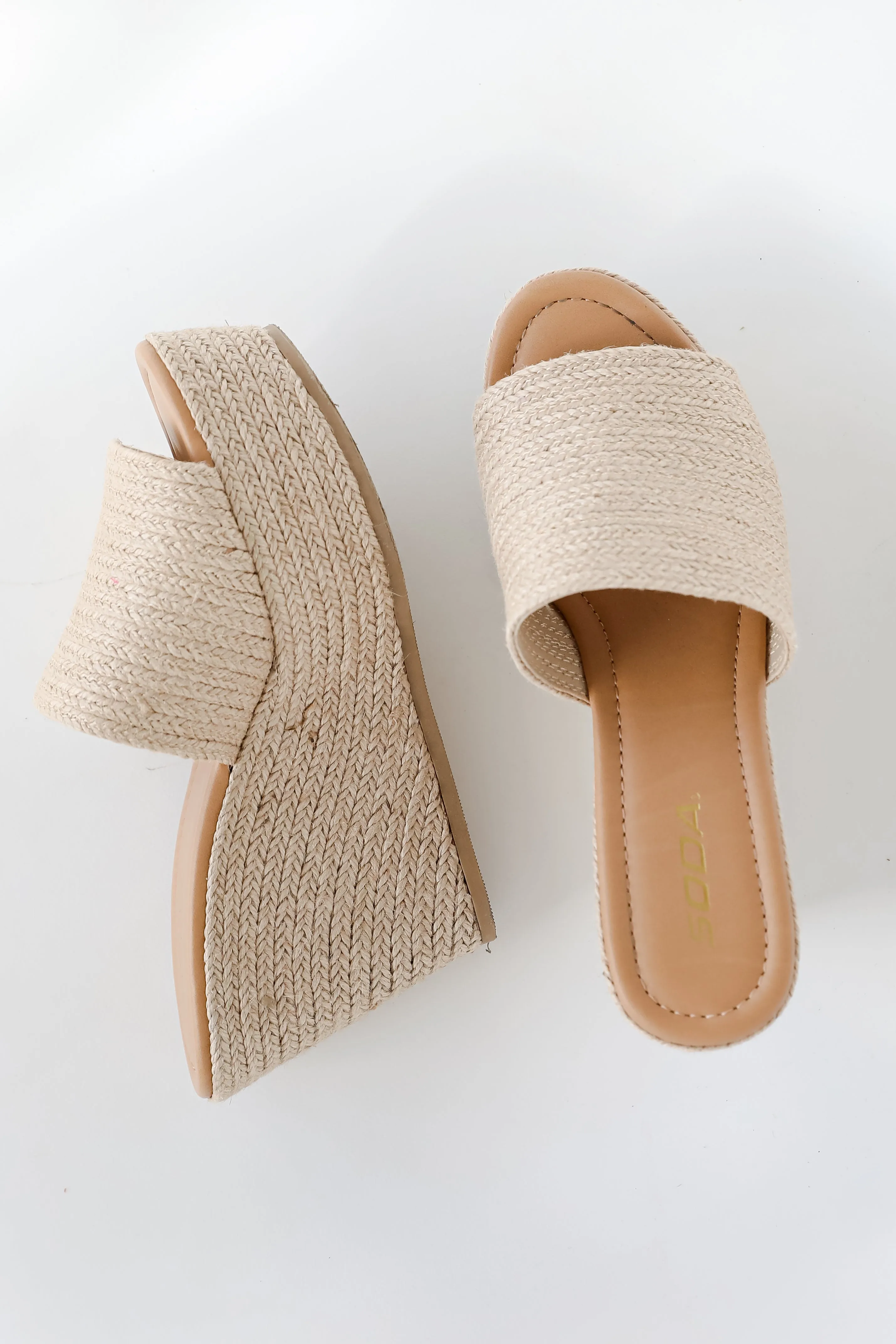 FINAL SALE - Sandy Steps Natural Platform Espadrille Wedges