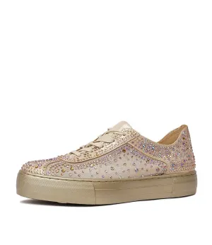 Flip Old Gold Shimmer/Old Gold Leather Mesh Sneakers