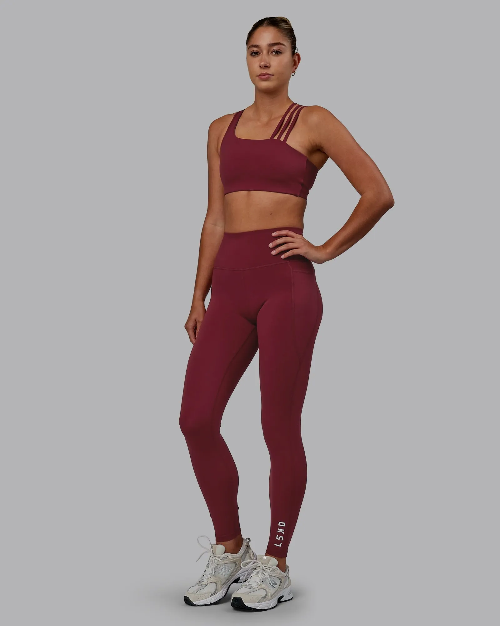 Flux Full Length Leggings - Cranberry