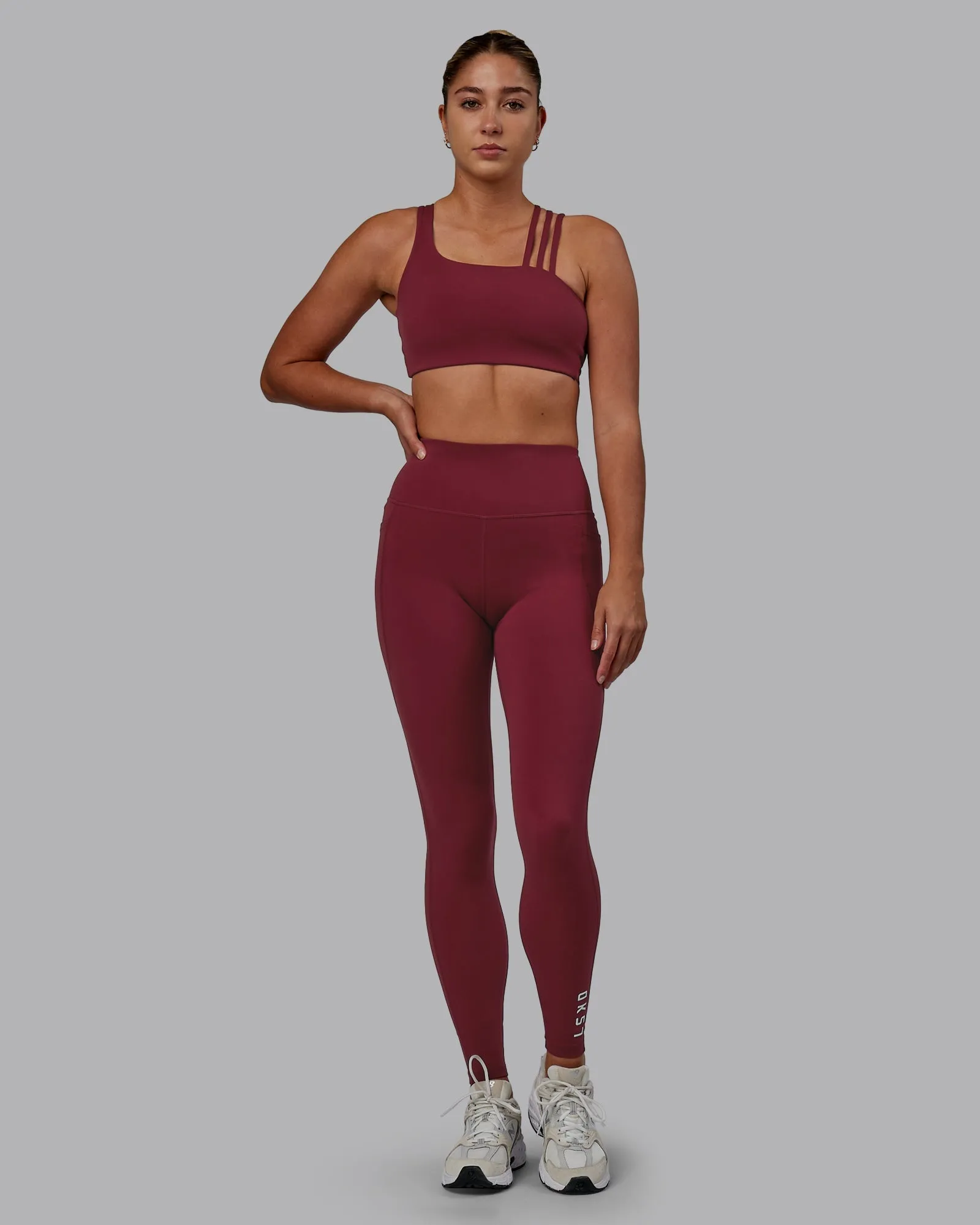 Flux Full Length Leggings - Cranberry